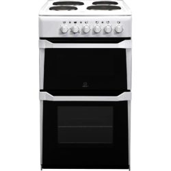 Indesit IT50EWS 50cm Twin Cavity Electric Cooker in White